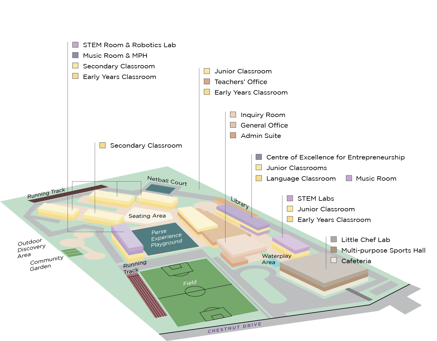 campus map illustration