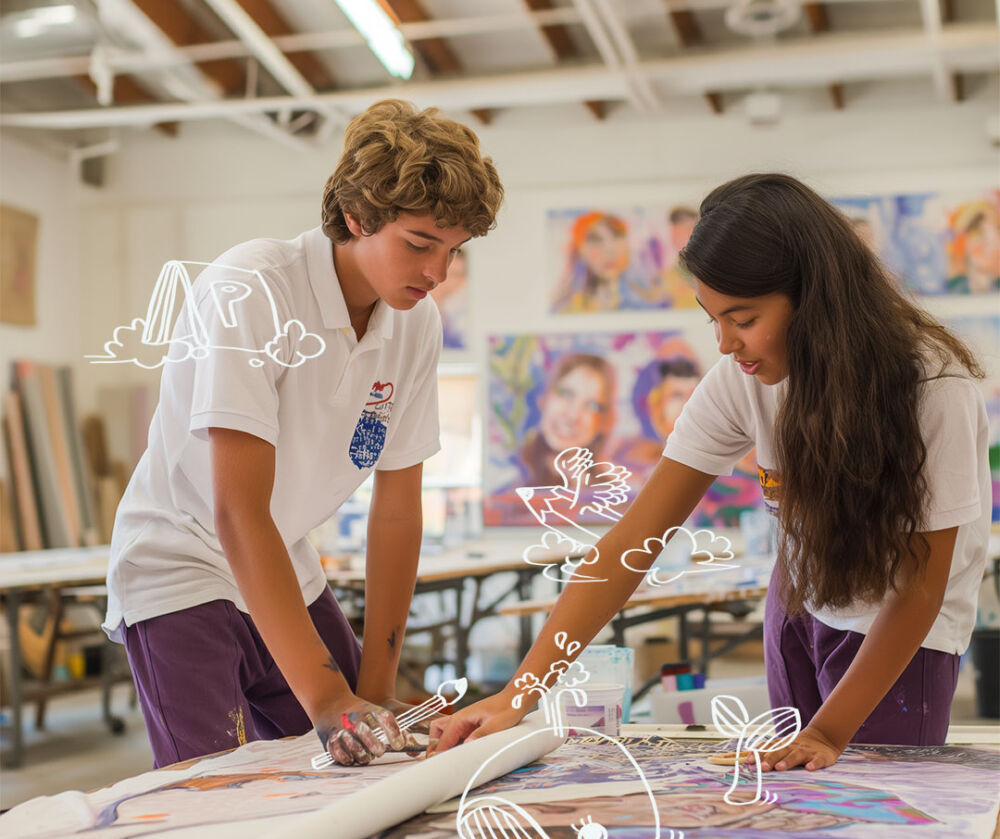 students in art class students in art class