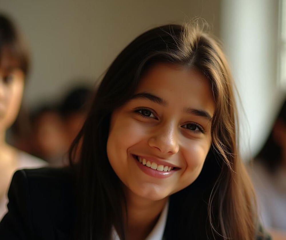 candid picture of student