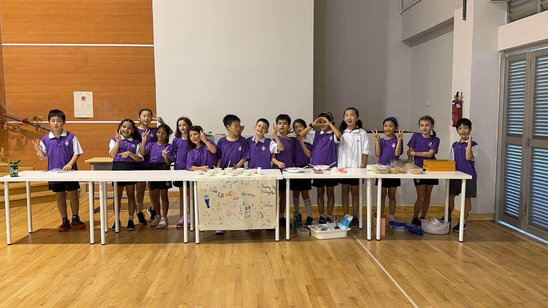 Year 4 students at The Perse School Singapore selling homemade cookies during entrepreneurship project