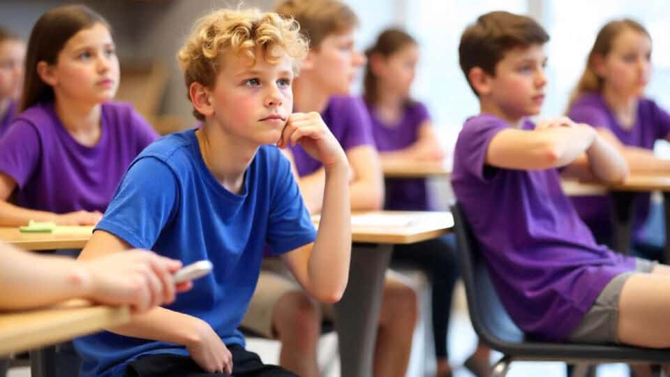 teenagers in classroom