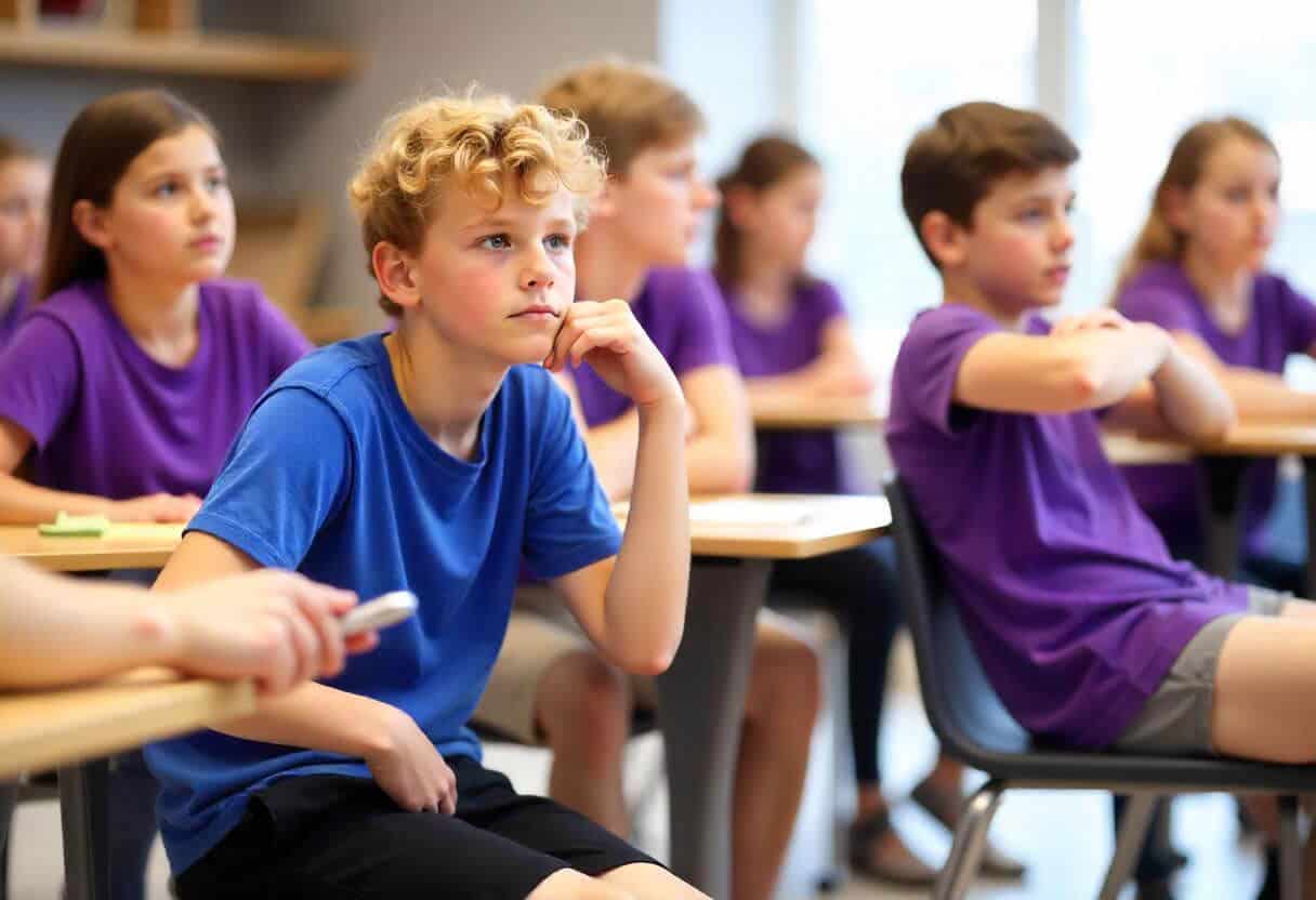 teenagers in classroom